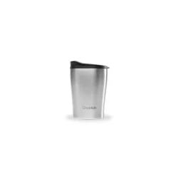 Gobelet inox isotherme avec couvercle - Qwetch - Inox brossé