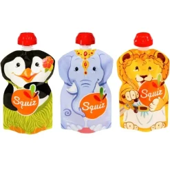 Gourde compote réutilisable Squiz - Lot de 3