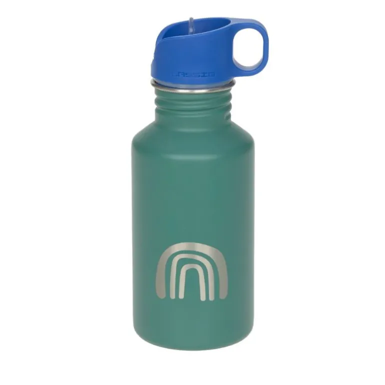 Gourde enfant inox - Lassig - Little Gang - Vert Arc-en-ciel