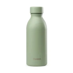 Gourde inox isotherme - Icon Matt 500 ml - Qwetch - Vert Tilleul