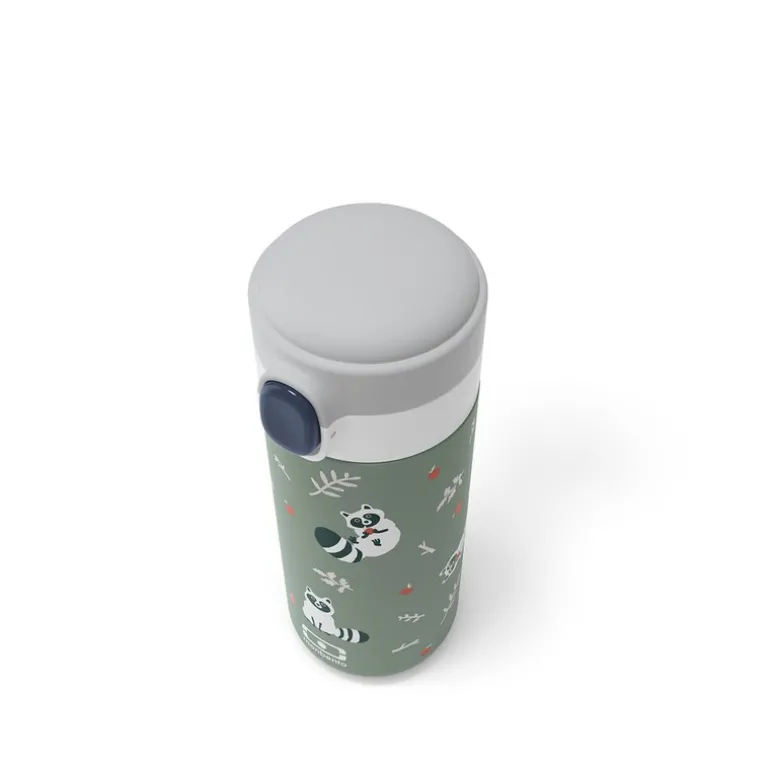 Gourde isotherme enfant - MB pop - Monbento - Vert Raccoon