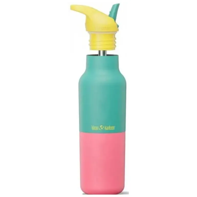 Gourde isotherme en inox recyclé 473 ml - Klean Kanteen - Turquoise Kaleidoscope