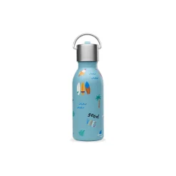 Gourde Qwetch inox isotherme - 350ml - Honolulu - Bleu acier