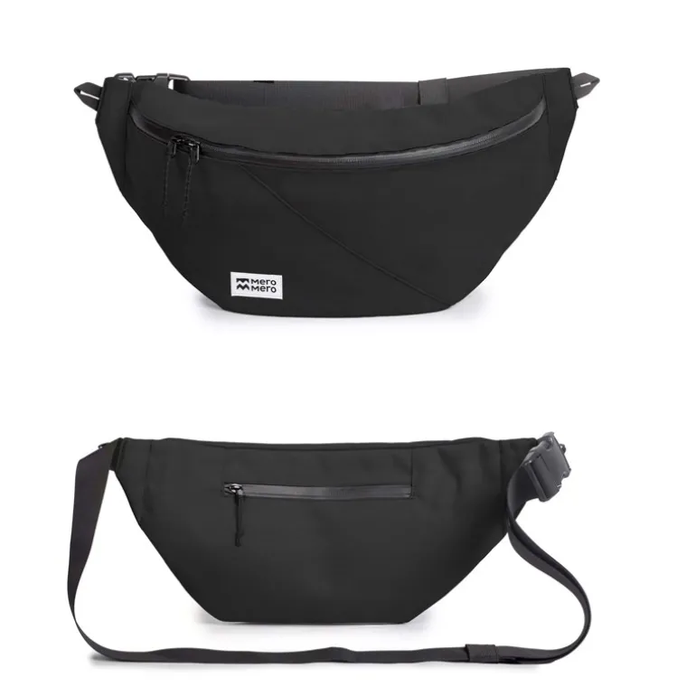 Grande sacoche banane HoïAn - MeroMero - Dark Grey