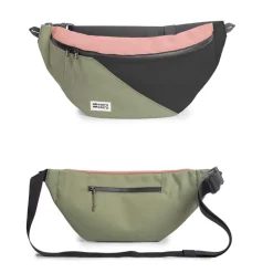 Grande sacoche banane HoïAn - MeroMero - Blossom Pink/Cypress Green/Dark Grey