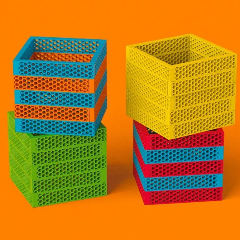 Hello Box Rainbow Mix 100 briques - Bioblo