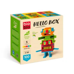 Hello Box Rainbow Mix 100 briques - Bioblo