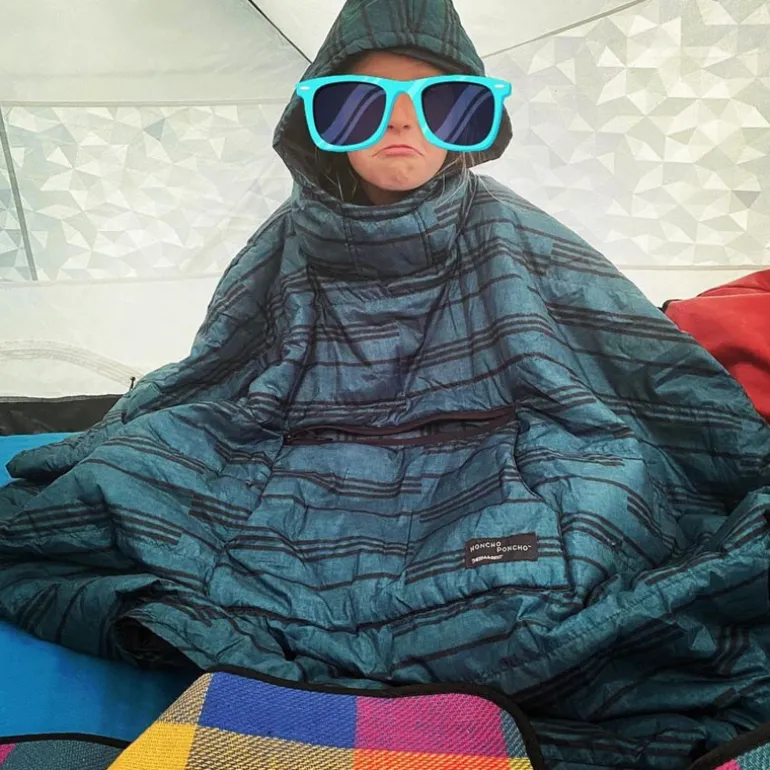 Honcho Poncho - Thermarest - Blue Woven Print