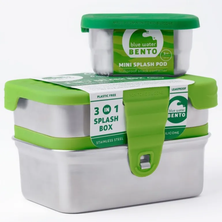 3 in 1 Splash Box - Bento inox - Ecolunchbox