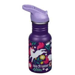 Kid Kanteen 350 ml en Inox - bouchon sport à rabat - Leaping Unicorns