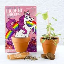 Kit graines à semer : Licorne - Radis et Capucine