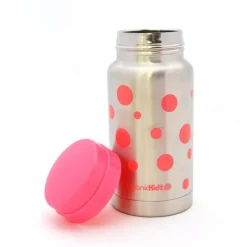 Kit évolutif - Gourde Inox Isotherme Organic Kidz 220mL - Goulot large - Rose