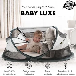 Lit de voyage Deryan - Baby Luxe - Jusqu'à 2,5 ans - Crème