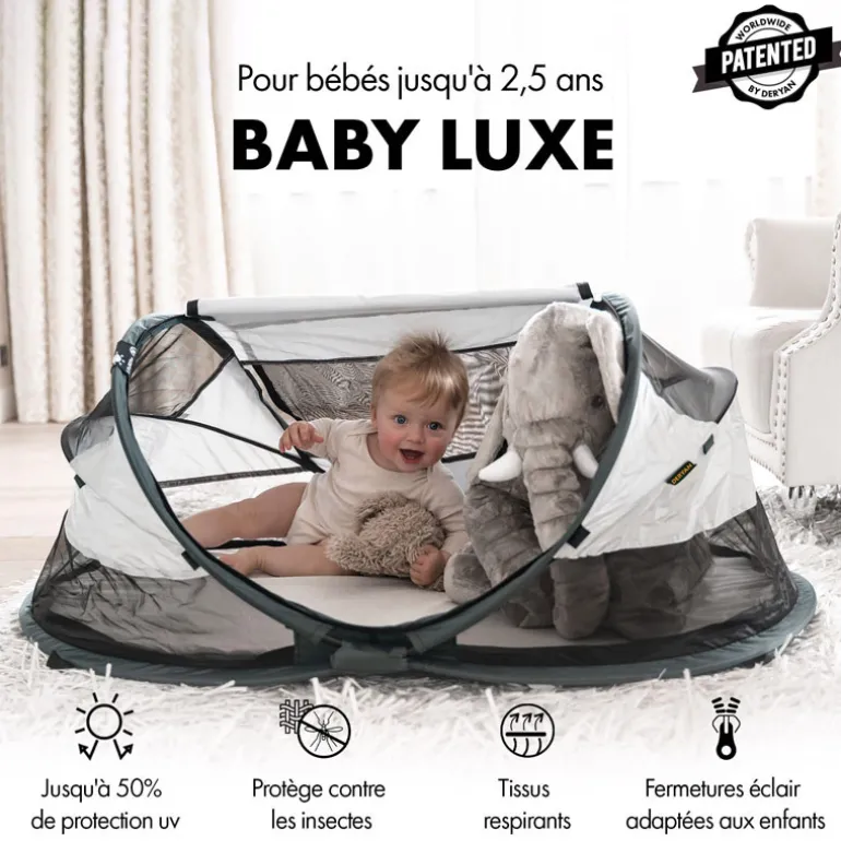 Lit de voyage Deryan - Baby Luxe - Jusqu'à 2,5 ans - Crème