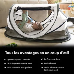 Lit de voyage Peuter Luxe Deryan - Jusqu'à 4,5 ans - Navy Blue