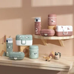 Lunch box isotherme enfant - MB Capsule - Monbento - Vert Raccoon