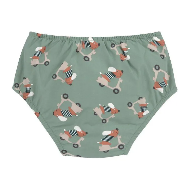 Maillot de bain couche LASSIG - Scooter/Chien vert