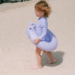 Maillot de bain enfant - Anti UV manches longues - Swim Essentials - Lila - Leopard