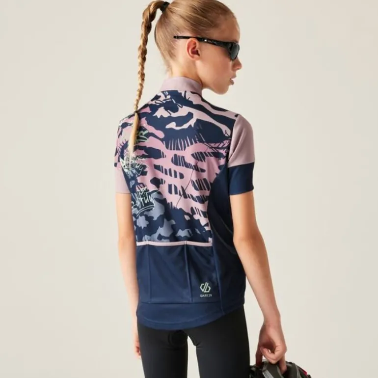 Maillot de vélo enfant Dynamite Jersey - Dare2b - Navy Graffiti