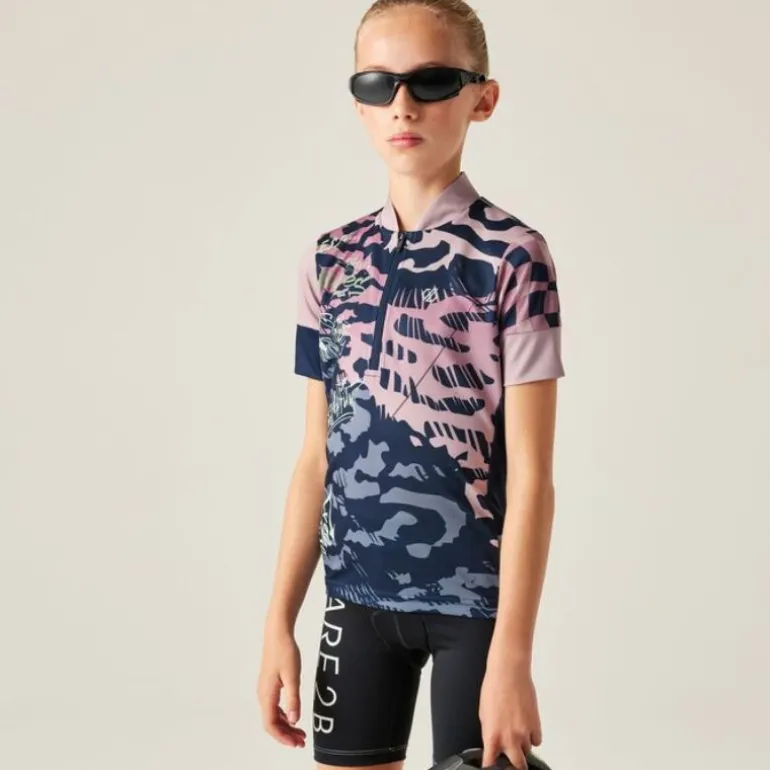 Maillot de vélo enfant Dynamite Jersey - Dare2b - Navy Graffiti
