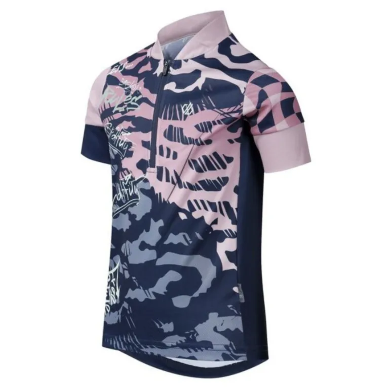 Maillot de vélo enfant Dynamite Jersey - Dare2b - Navy Graffiti