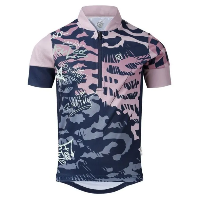 Maillot de vélo enfant Dynamite Jersey - Dare2b - Navy Graffiti