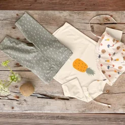 Maillot short et couche intégrée - Lassig - Petits traits olive