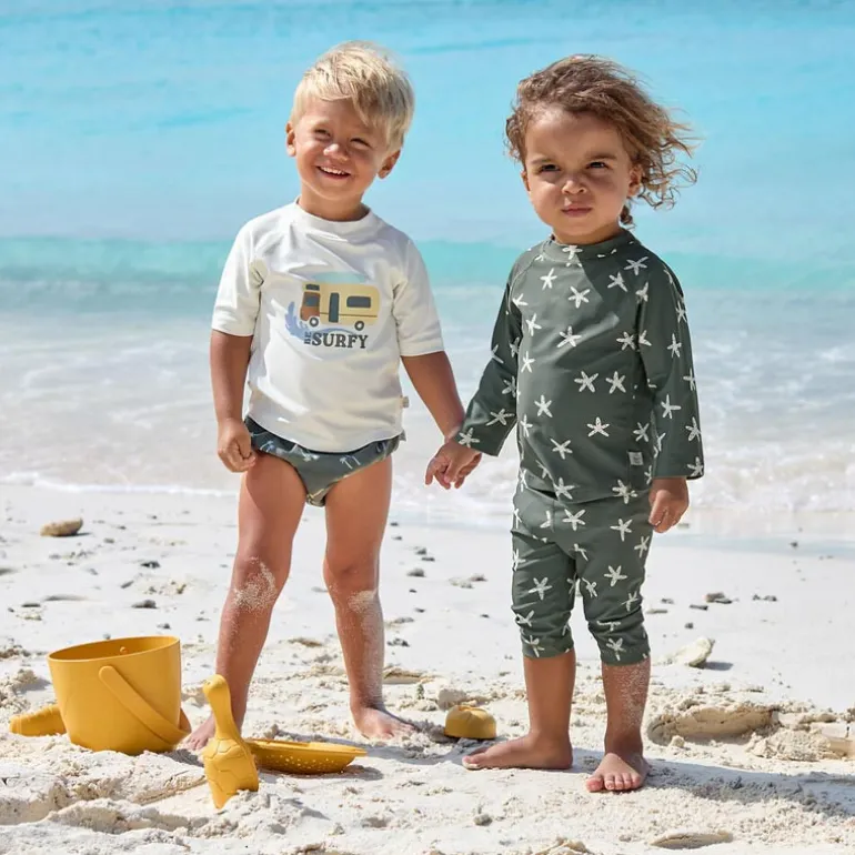 Maillot short et couche intégrée - Lassig - Etoile de mer / olive foncé