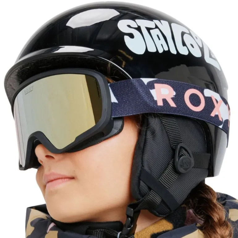 Masque de ski fille 5-8 ans Missy - Roxy - Big Flowers / Clux ml Orange