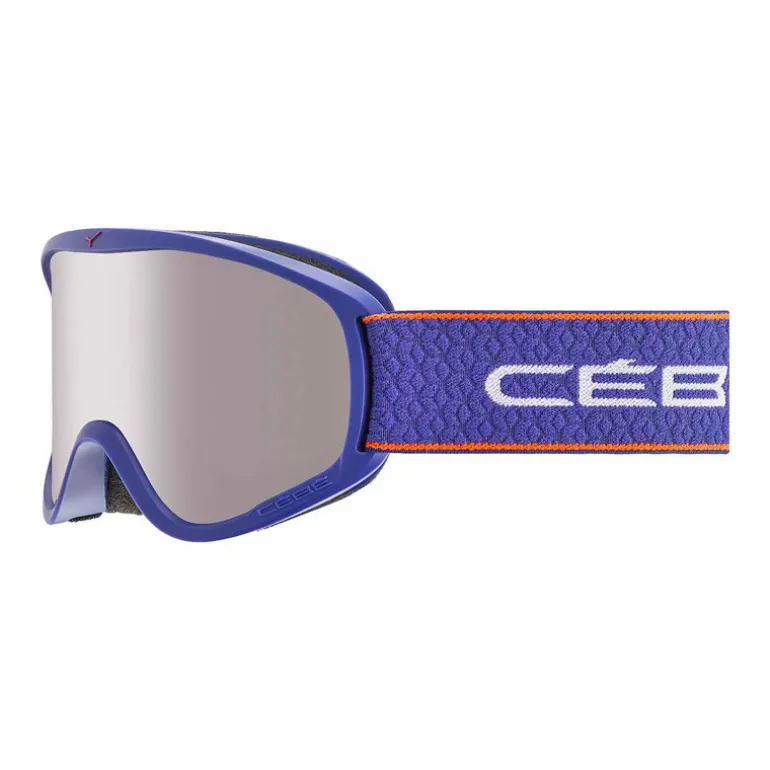 Masque ski enfant - Cébé Hoopoe - 5 ans/8 ans - Bleu/ Orange - Cat.2