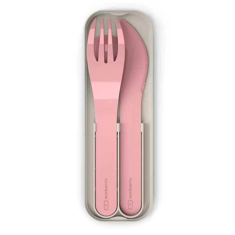 MB Pocket Color - Couverts biodégradables par Monbento - Rose Blush