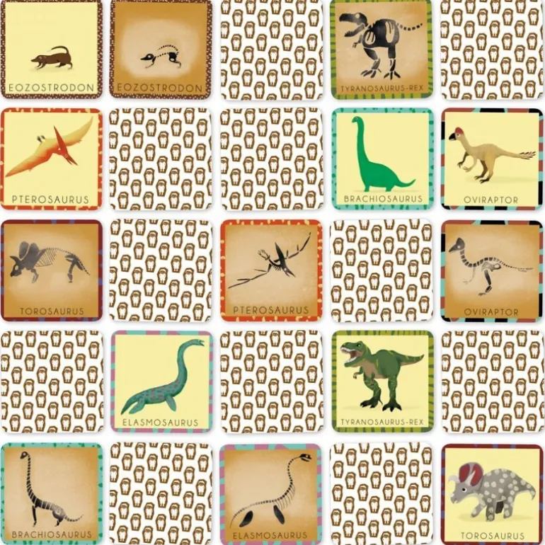 Mémo nature - Le dino et son squelette - Pirouette Cacahouète