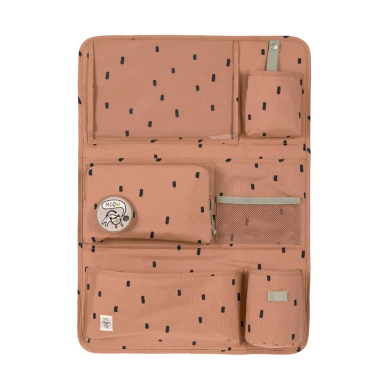 Organisateur de voiture enfant - Lassig - Happy Prints caramel
