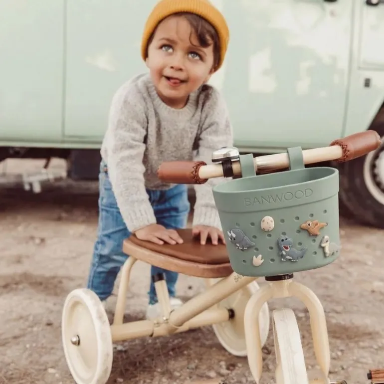 Panier vélo enfant Pin & Ride - Banwood - Olive