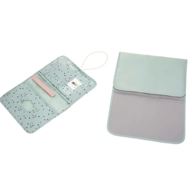 Pochette de change bébé - Lassig - Floral Menthe