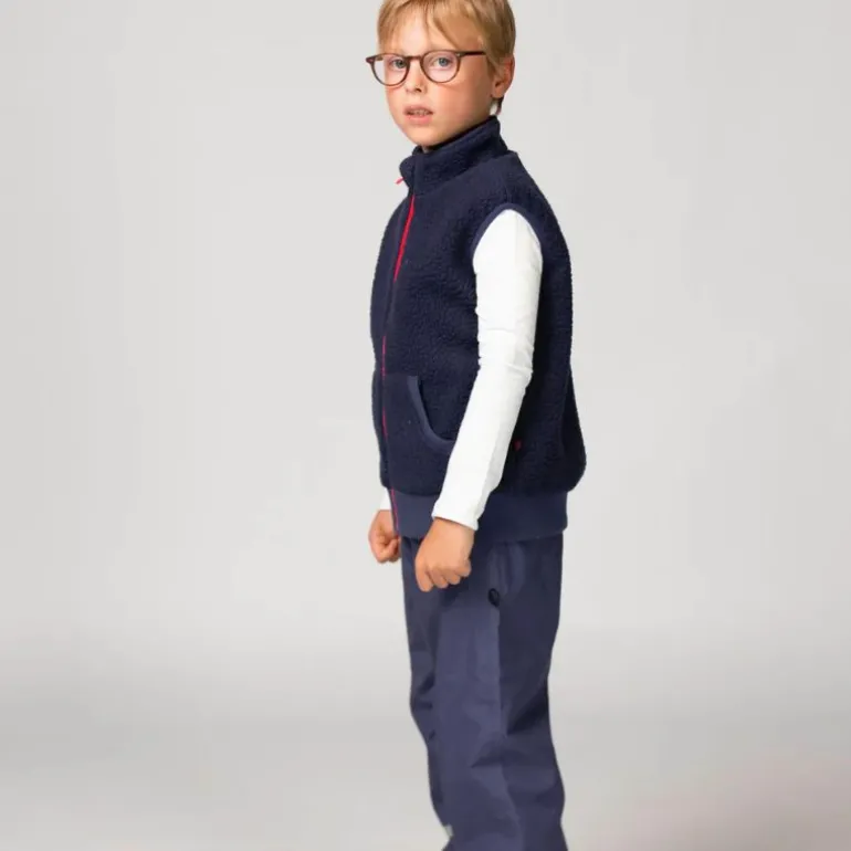 Polaire sans manche enfant - Ducksday - Dark Blue / Red