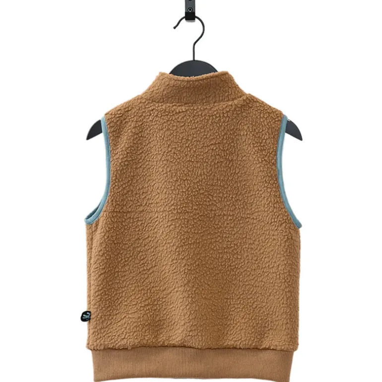 Polaire sans manche enfant - Ducksday - Brown / Light Blue