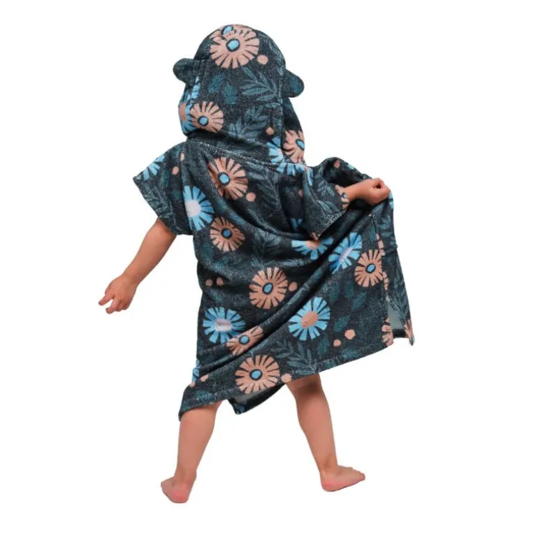 Poncho bébé - 2 à 6 ans - All-in - Floral Blue