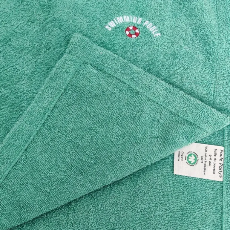 Poncho de bain Poule Party - Menthe Citron