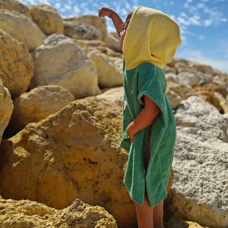 Poncho de bain Poule Party - Menthe Citron