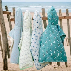 Poncho de plage anti-UV - Fresk - Stripes & Crabs