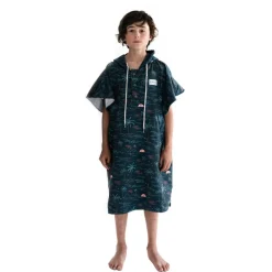 Poncho microfibre enfant - Minimiz - Tahiti blue