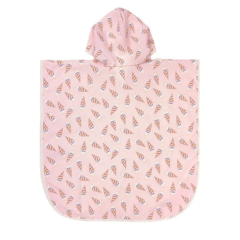 Poncho microfibres bébé - Lassig - Ice Cream/rose pâle