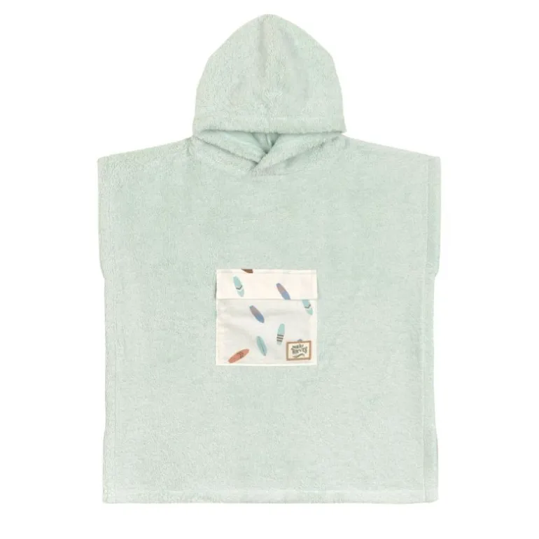 Poncho éponge enfant - Terry - Lassig - Vert écume - Surf
