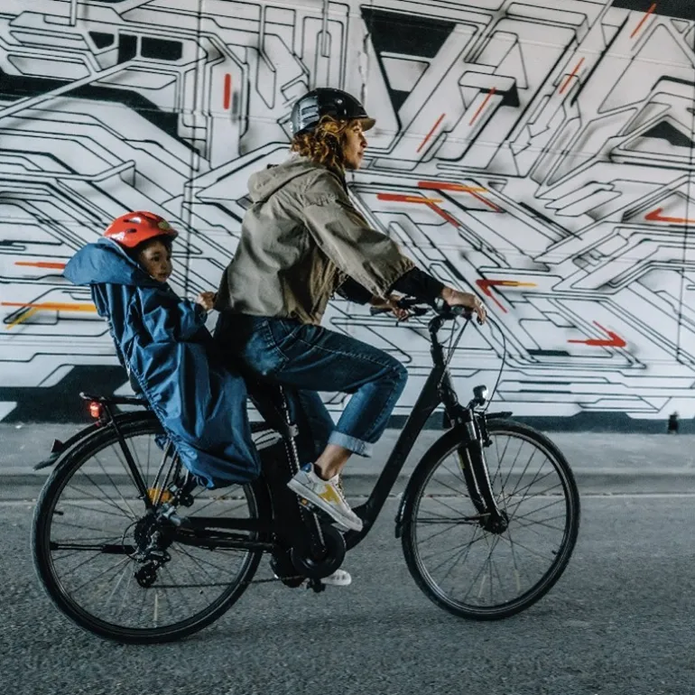 Poncho pour siège vélo enfant - Rainette - Jaune