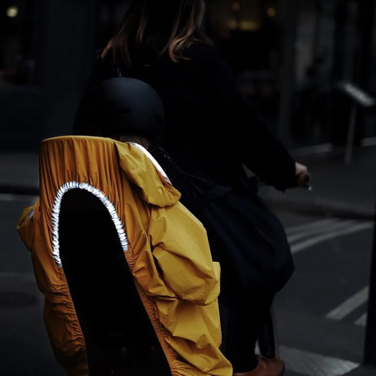 Poncho pour siège vélo enfant - Rainette - Jaune