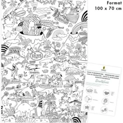 Poster coloriage - Dinoworld - Pirouette Cacahouète
