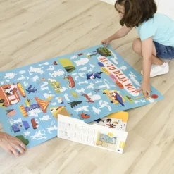 Poster Discovery Poppik et 52 stickers - Le jeux des animaux