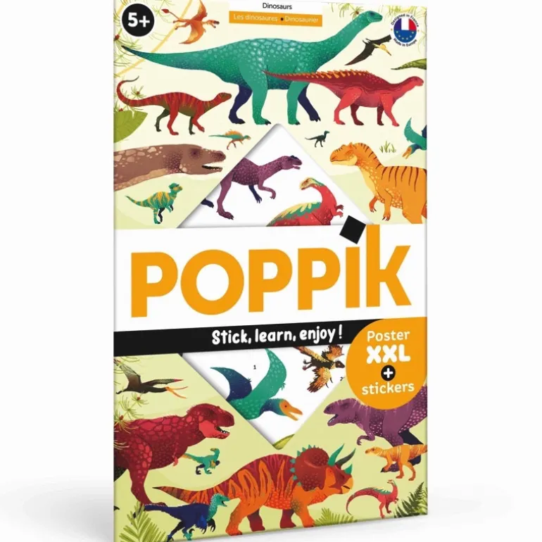 Poster Discovery Poppik et 32 stickers - Dinosaures