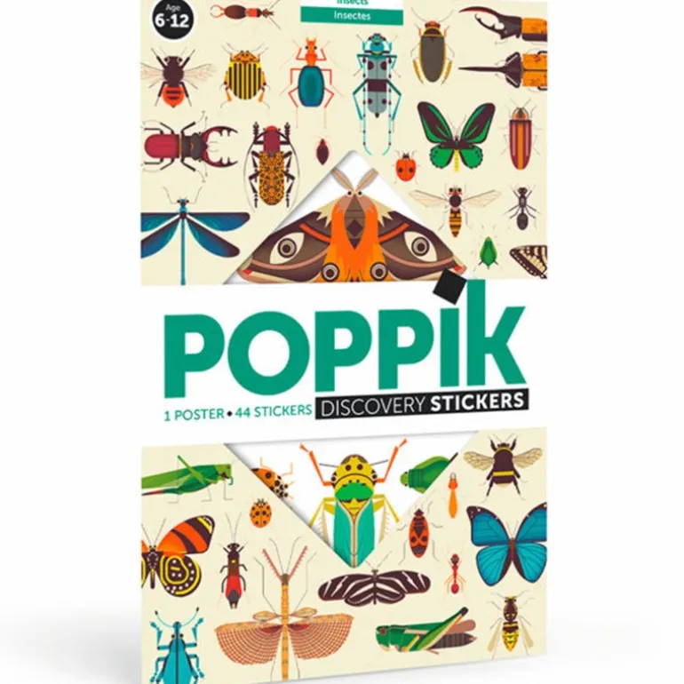 Poster Discovery Poppik et 44 stickers - Insectes